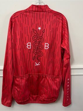 Twin Six Full Zip Thermal Jacket Red Snake Arrow Cycling L BKB4LIFE Made In USA